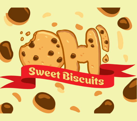 Oh Sweet Biscuits Cookie Package Logo Design